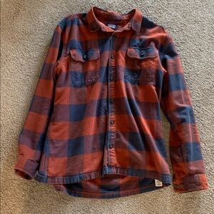 Patagonia Organic Cotton Shirt - Rust and Navy